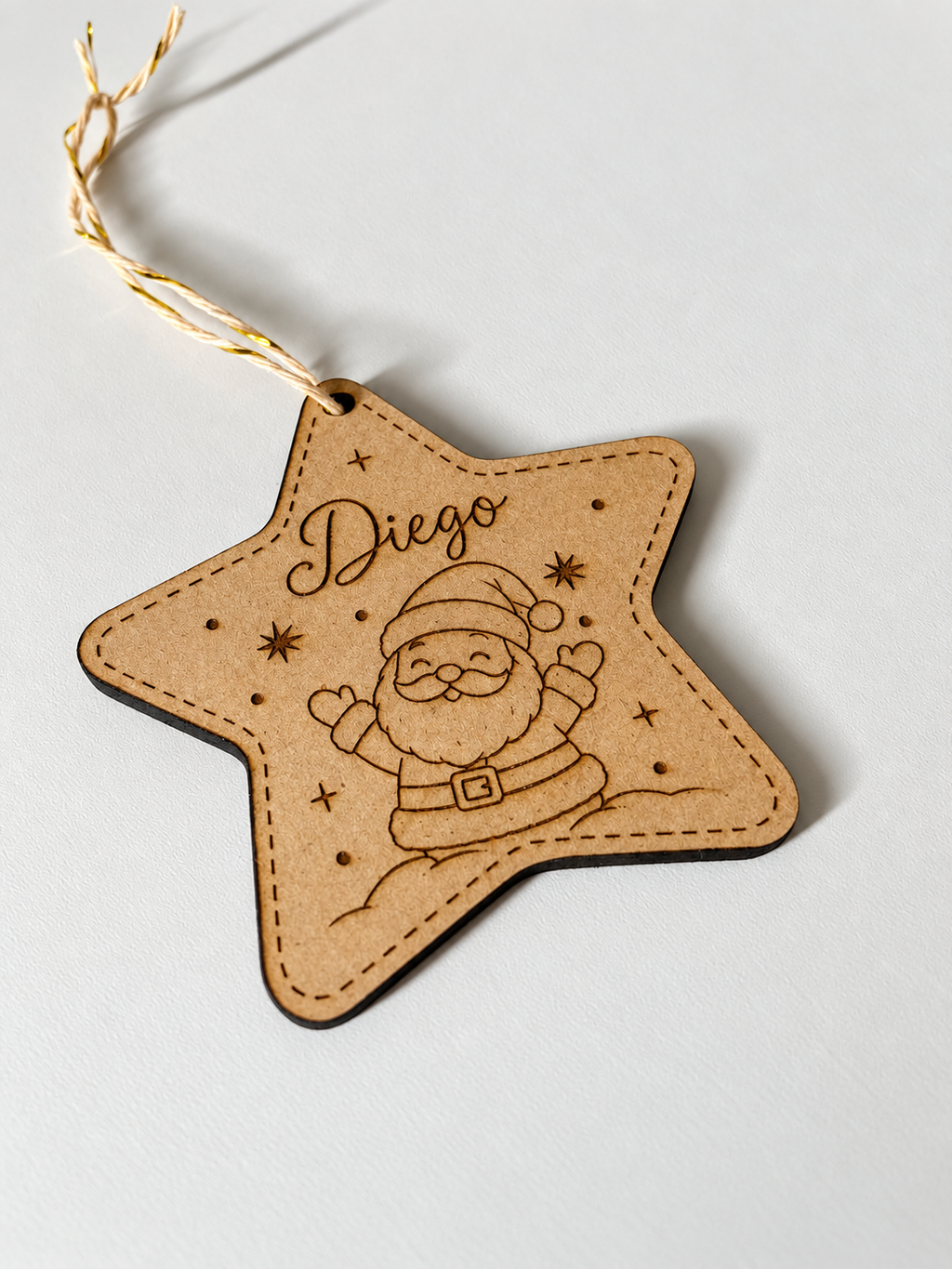 Ornamento Estrela Personalizado com Nome | Natal