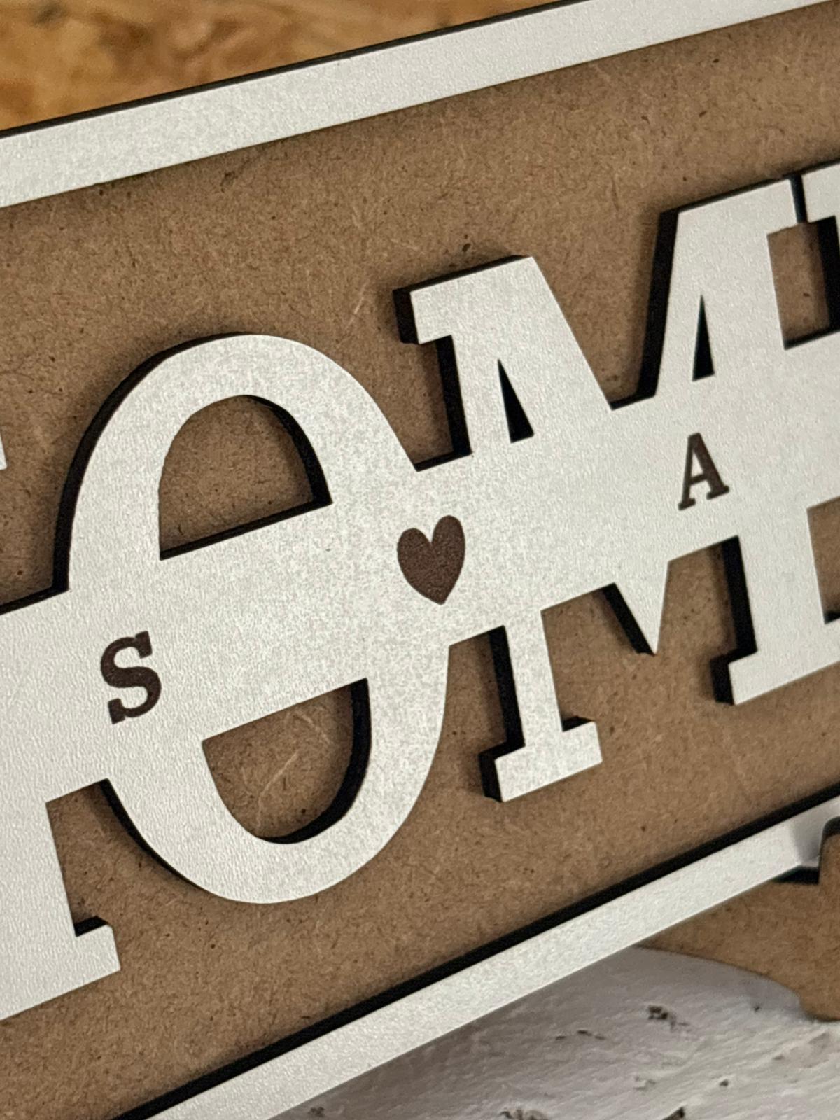 Placa HOME Personalizada para Família