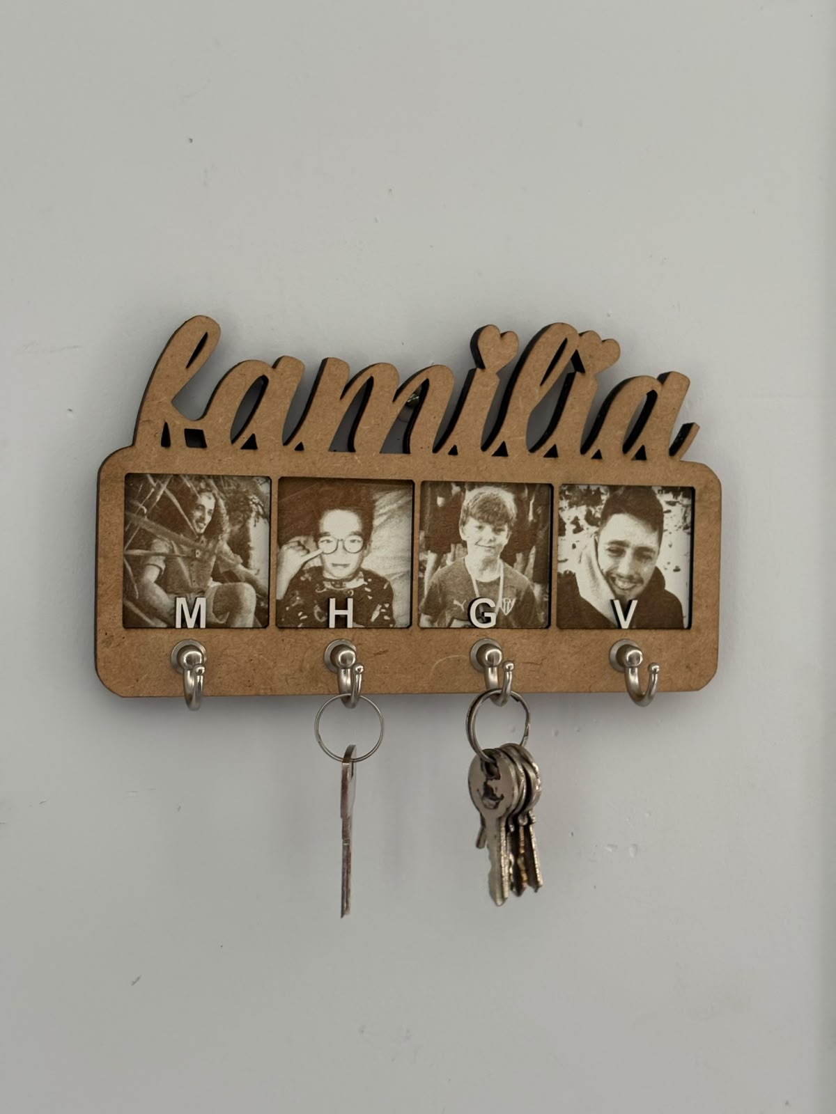 Chaveiro de Parede Personalizado com Fotografia
