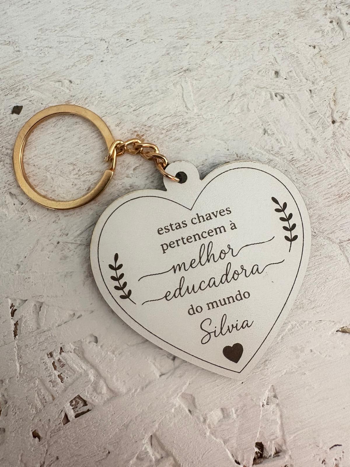 Porta-Chaves Personalizado para Professores, Educadores e Auxiliares