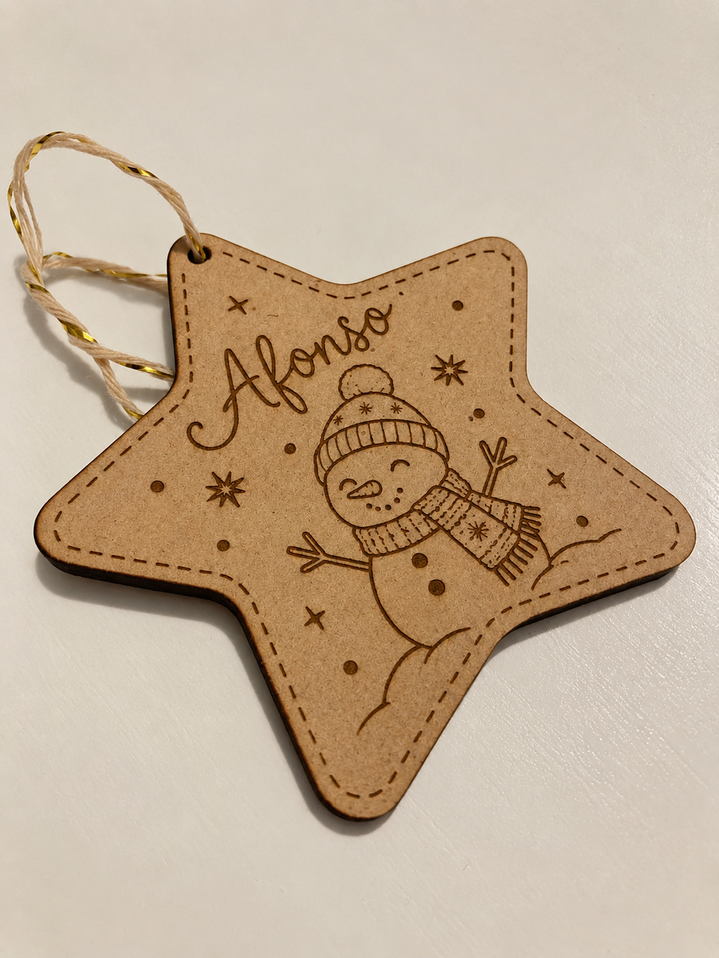 Ornamento Estrela Personalizado com Nome | Natal