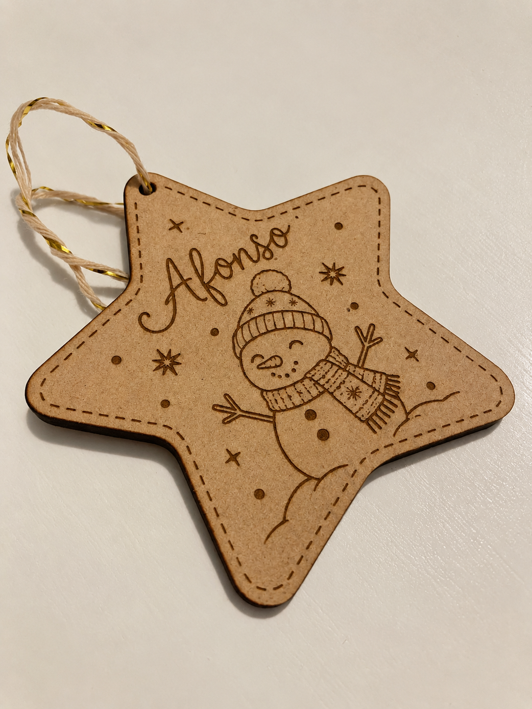 Ornamento Estrela Personalizado com Nome | Natal