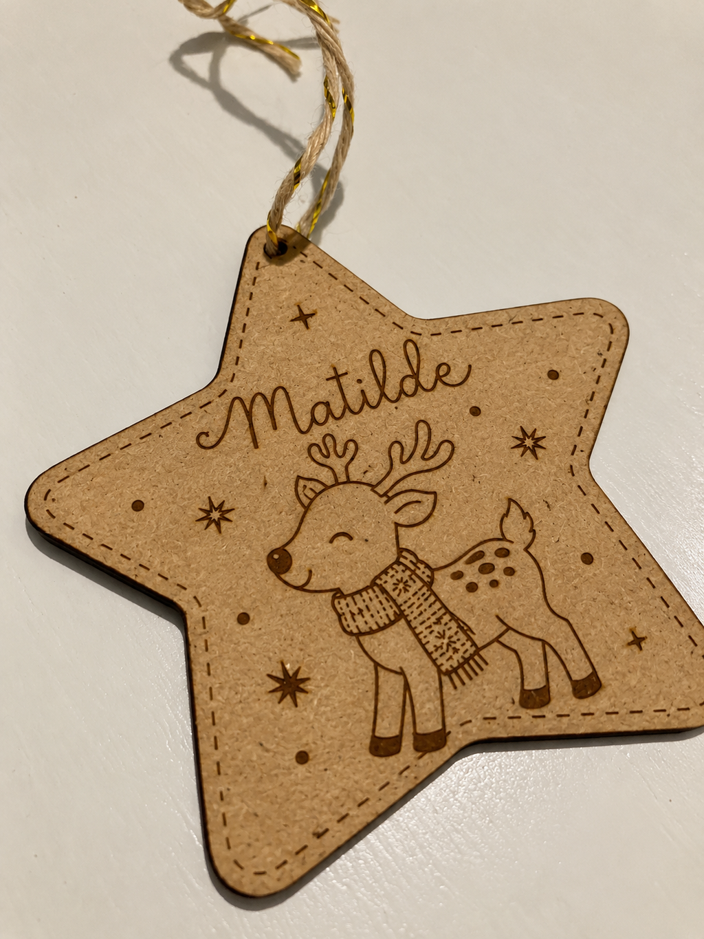 Ornamento Estrela Personalizado com Nome | Natal